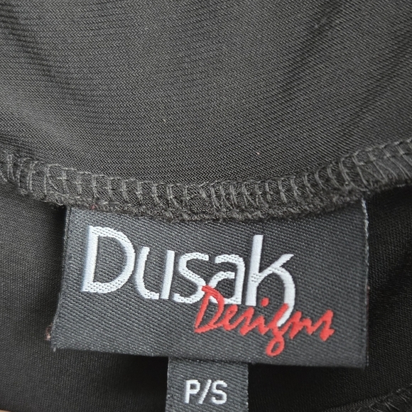 Dusak Designs Black Wide Leg Palazzo Pants with High Waist, Small Petite - Picture 4 of 5